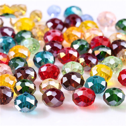 4 6 8mm Czech Loose Rondelle Crystal Beads For Jewelry Making