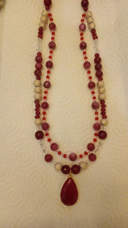 Two strand Red Malaysian Necklace